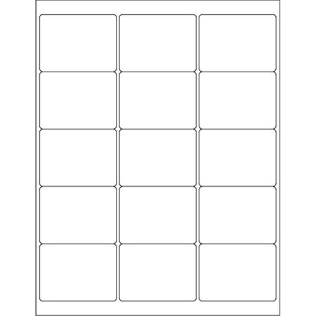 Officespace 2.6875 x 2 in. White Rectangle Laser Labels, 1500PK OF2536962